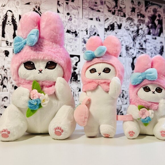 Mofusand x Sanrio My Melody 3x Plush Dolls Keychains Standing And Sitting - Picture 2 of 5